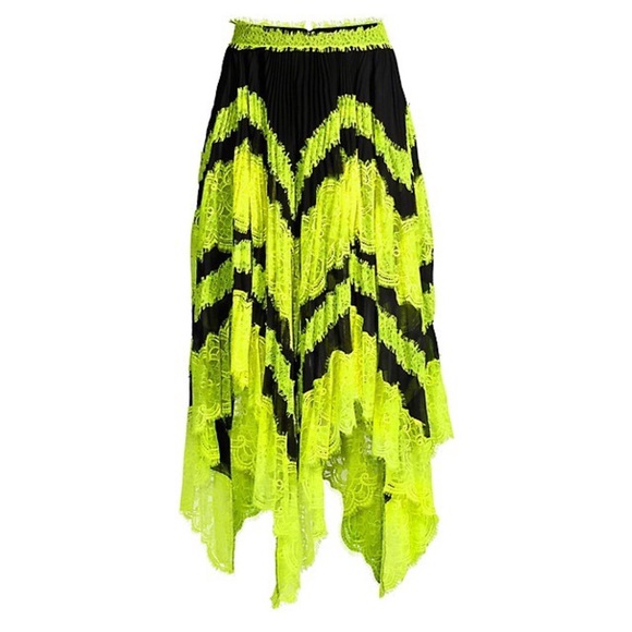 ALICE + OLIVIA Katz Lace Pleated Midi Skirt - Picture 2 of 15